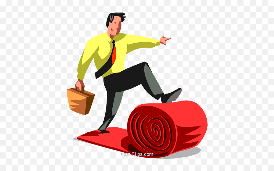 Businessman Rolling Out The Red Carpet Royalty Free Vector - Rolling Out Carpet Cartoon Png,Red Carpet Png
