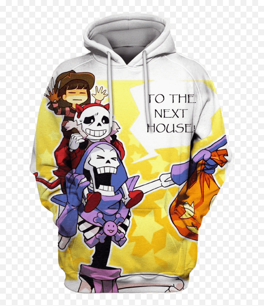 Sans Frisk Papyrus Halloween Tshirt Zip Hoodies Apparel - Papyrus In Sans Hoodie Png,Frisk Png