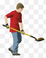 Man With A Shovel Png Image - Person