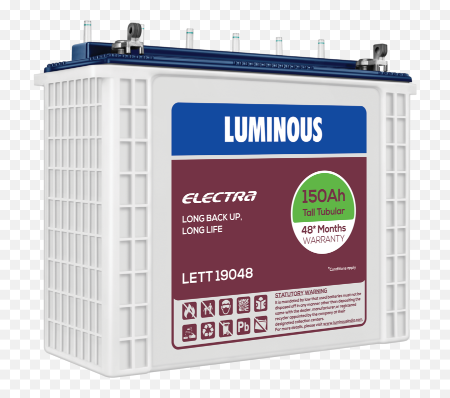 Luminous Battery Png 3 Image - Luminous 150ah Tubular Battery,Low Battery Png
