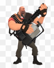 Heavy Strategy - Heavy Hugging Minigun Tf2 Png,Minigun Png
