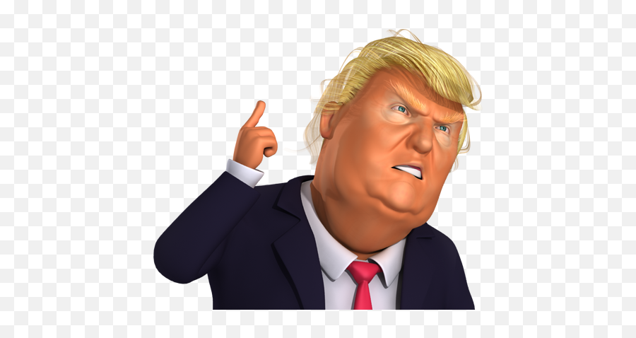 Forehead Microphone Caricature Trump - Donald Trump Cartoon Png,Trump Png