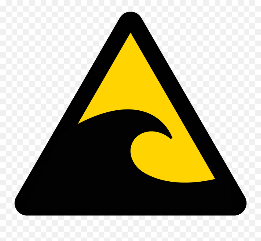 Warning - Tsunami Warning Sign Png,Hazard Sign Png