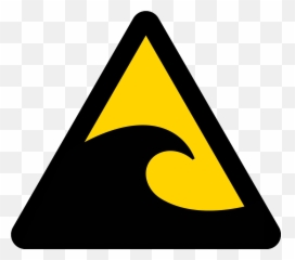Warning - Tsunami Sign Png