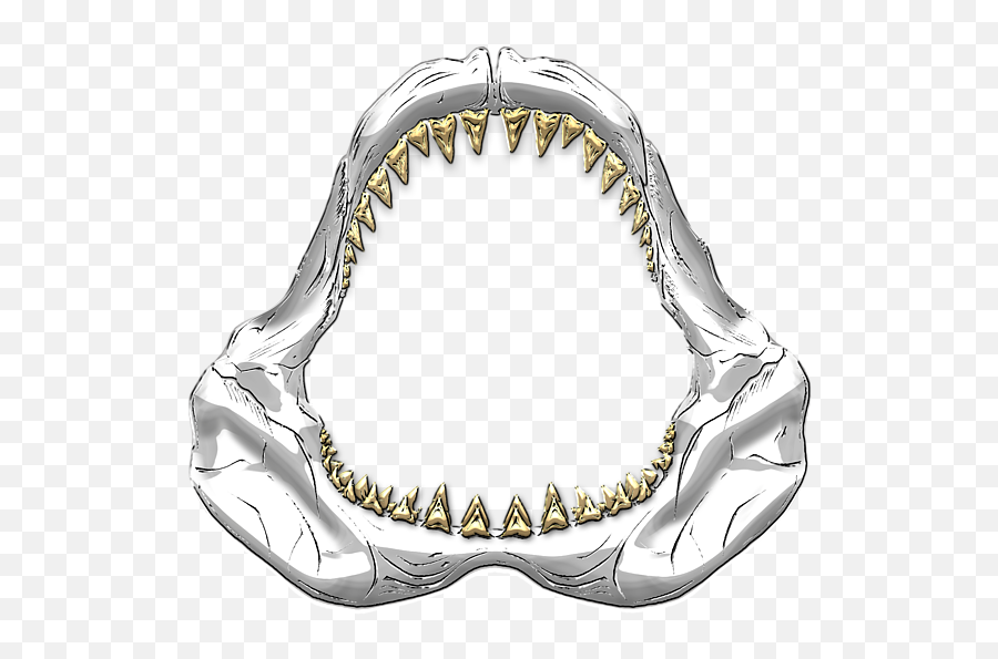 Great White Shark - Shark Jaw Transparent Background Png,Gold Teeth Png
