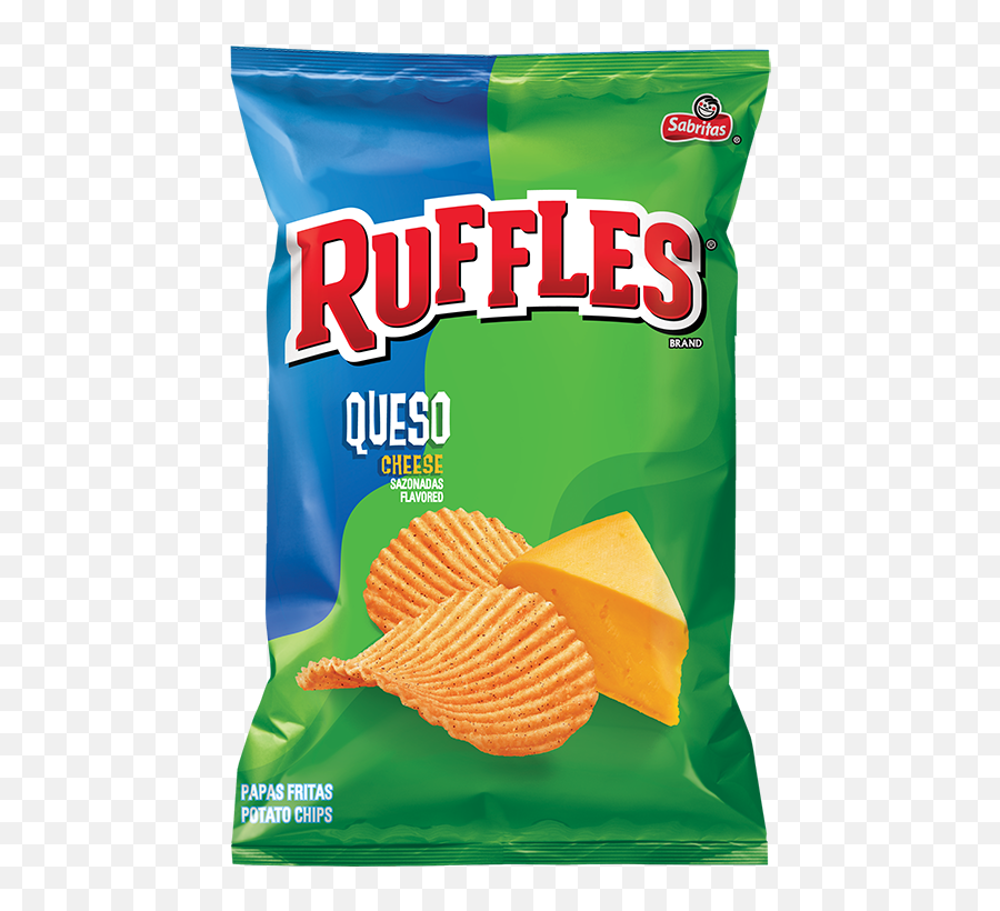 Queso Cheese Flavored Potato Chips - Potato Chip Png,Ruffles Png