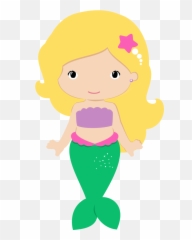 Festa Da Sereia - Cute Mermaid Clipart Png,Mermaid Clipart Png