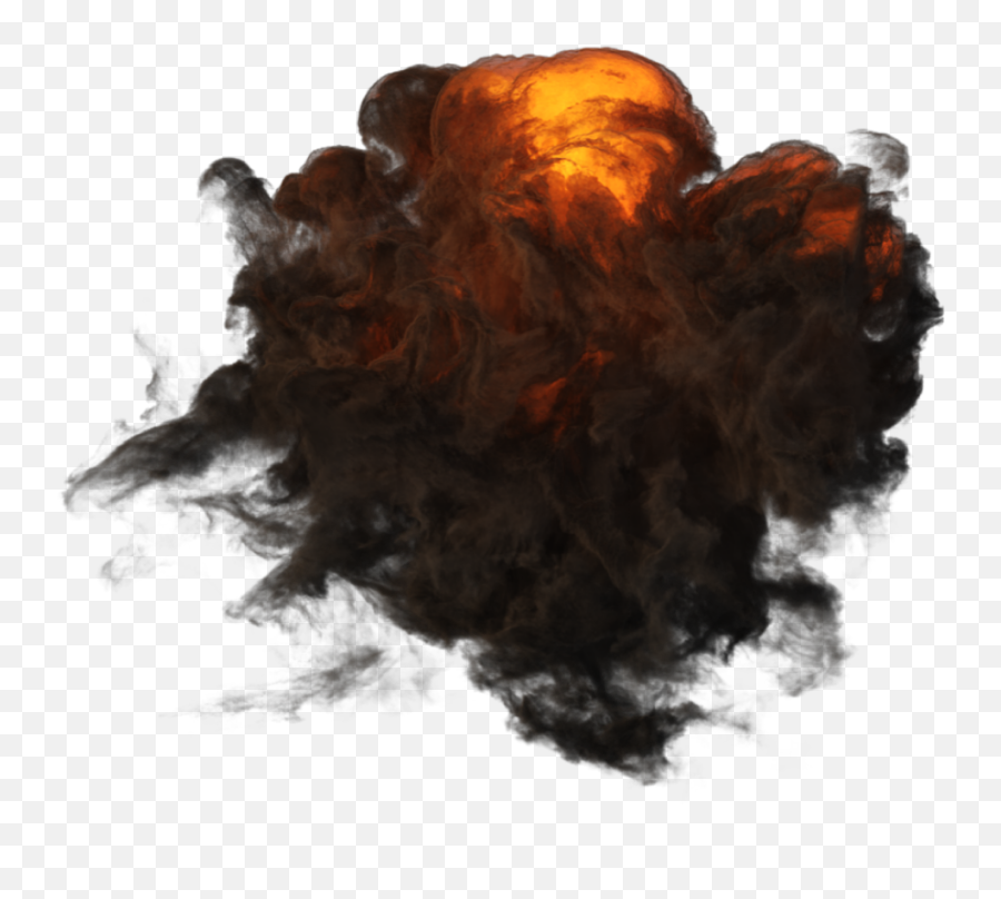 Fire Explosion Png - Black Smoke Transparent Background,Fire Blast Png