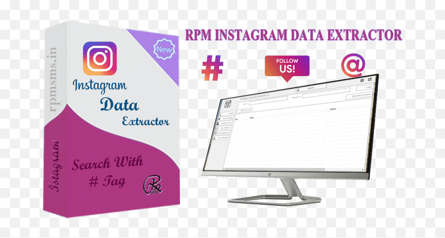 Rpm Instagram Extractor - Lcd Display Png,Istagram Logo