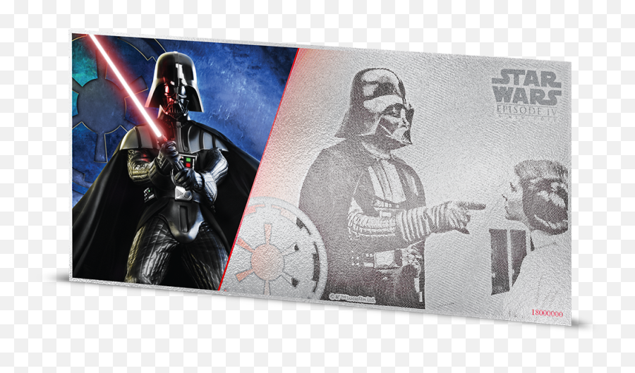 Star Wars A New Hope - Darth Vader 5g Silver Coin Note Darth Vader Png,Darth Vader Png
