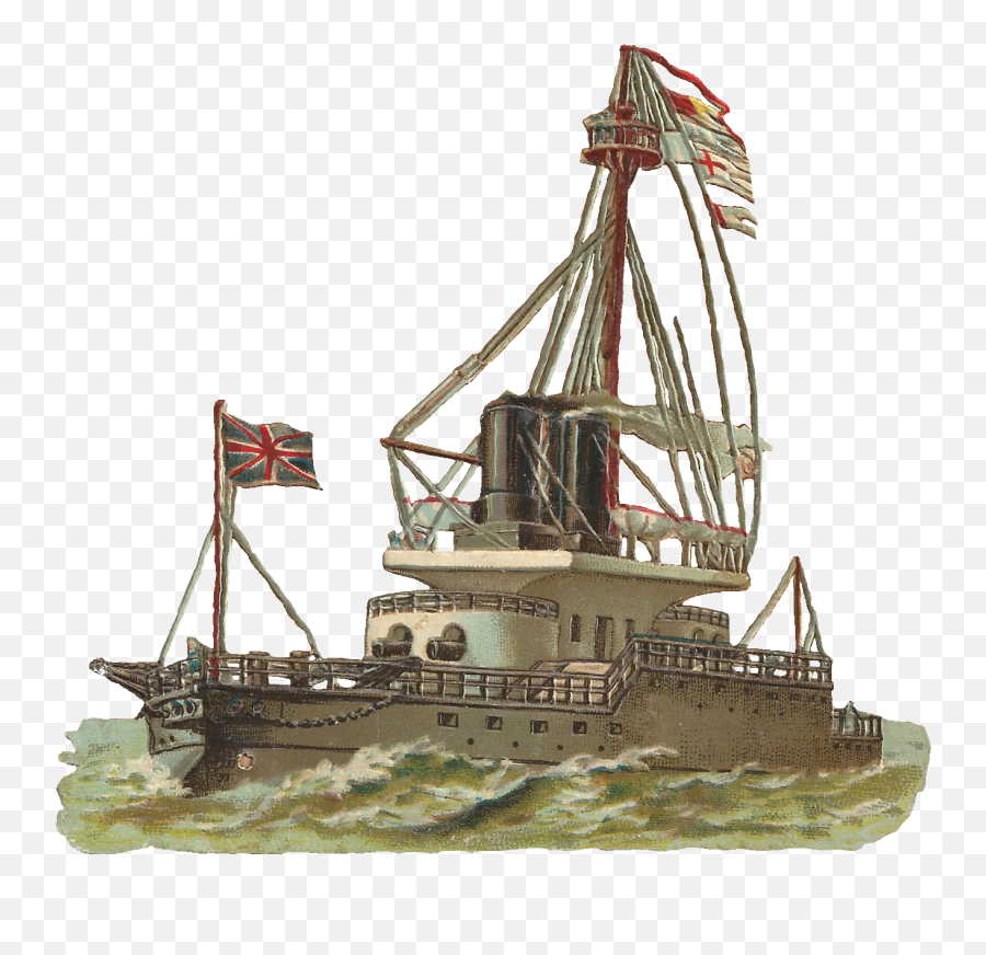 Antique Images Free Ship Clip Art English - Victorian Ship Png,Battleship Png