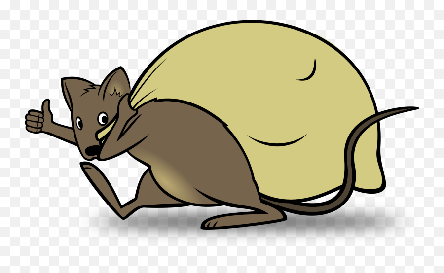 Mouse Rodent Cartoon Drawing Black Rat - Cartoon Rat Png Mouse Carrying Bag Cartoon,Rodent Png