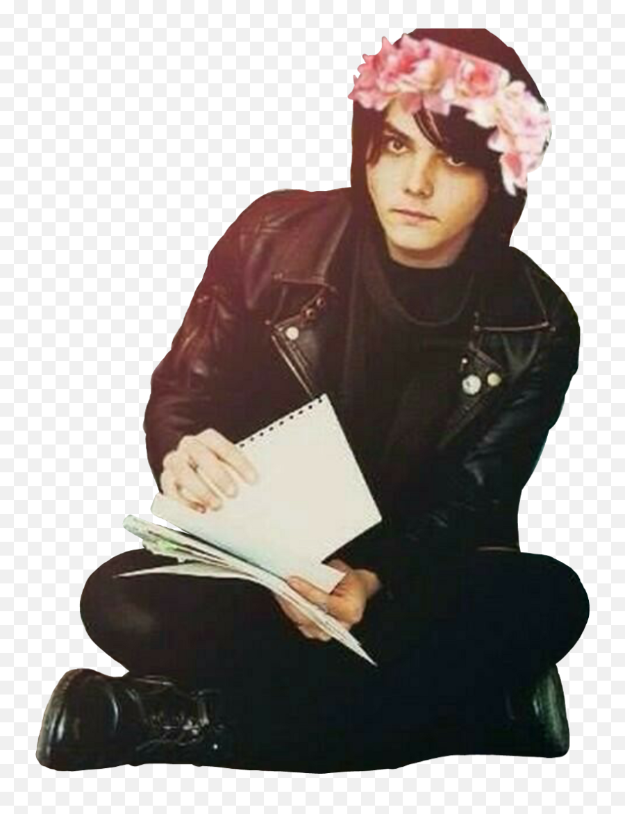 With Flower Crown Transparent Png - Gerard Way Transparent,Gerard Way Png