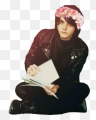 With Flower Crown Transparent Png - Gerard Way Transparent,Gerard Way Png