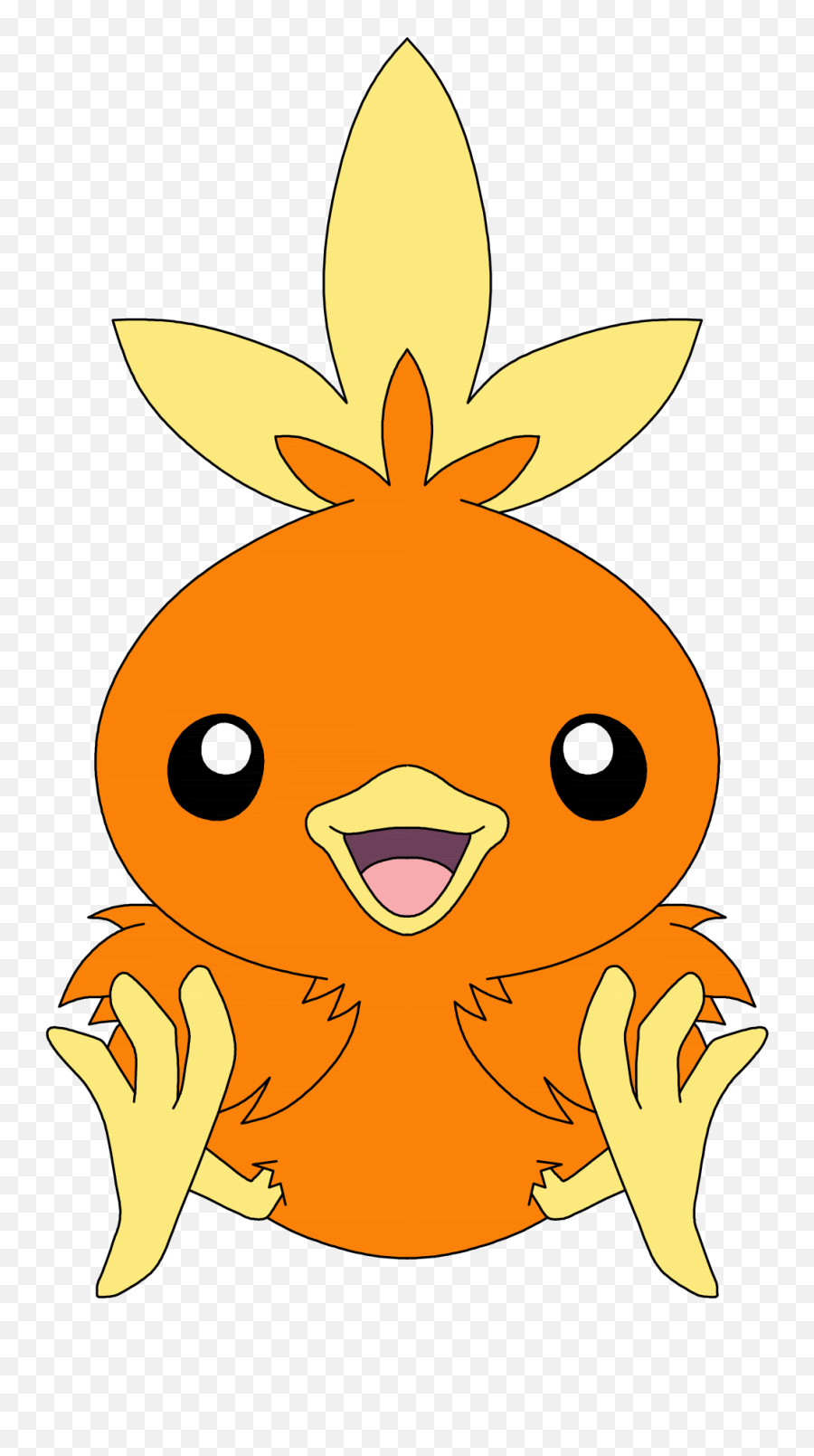 How To Draw Pokémon Torchic In 10 Steps - Easy Pokemon Drawing With Colour Png,Torchic Png - free transparent images - pngaaa.com