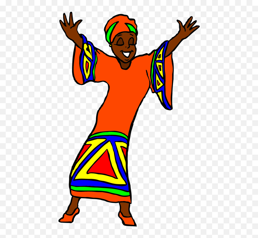 Human Behavior Art Area Png Clipart - Happy African Woman Illustration,Kwanzaa Png