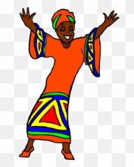 Human Behavior Art Area Png Clipart - Happy African Woman Illustration,Kwanzaa Png
