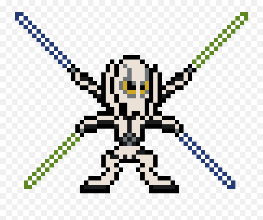 General Grievous Pixel Art Pearler Bead Patterns - General Grievous Pixel Art Png,General Grievous Png