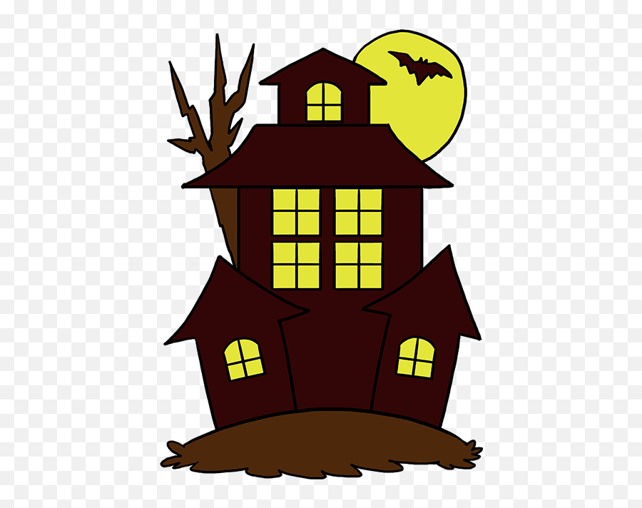 How To Draw A Haunted House - Draw A Haunted House Png,Hotel Icon Haunted