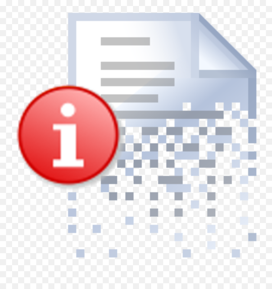 Icon Delete With Red Info Symbol - Information Icon Full Delete File Icon Png,Information Icon Font