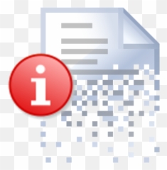 Icon Delete With Red Info Symbol - Information Full File Png