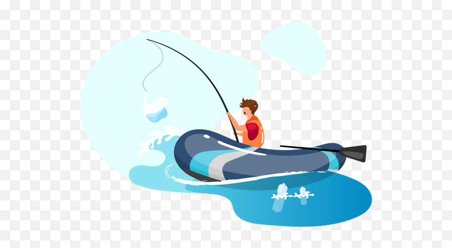 Best Premium Whale In Ocean With Plastic Waste Illustration - Dibujos Animado Contaminacion Del Agua Png,Pine Tree Canoe Icon