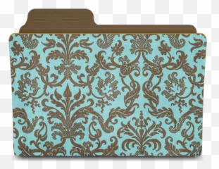 Folder Damask Turquoisey Icon Elegant Folders - png
