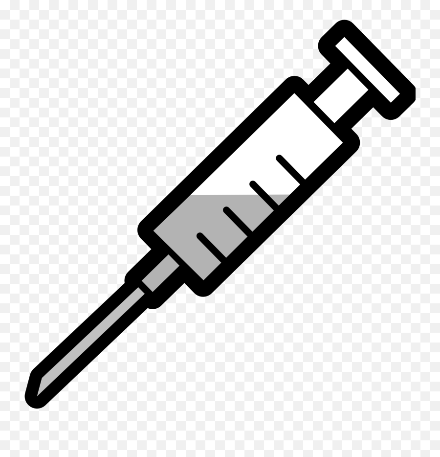 Needle Clipart Transparent Background - Syringe Clip Art Png,Syringe Transparent Background
