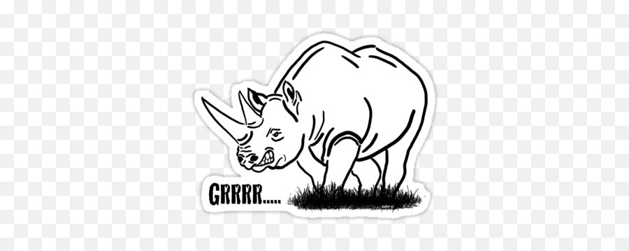 Png V96 Wallpapers Sticker Rhino Ht66 - Black Rhinoceros,Rhino Png