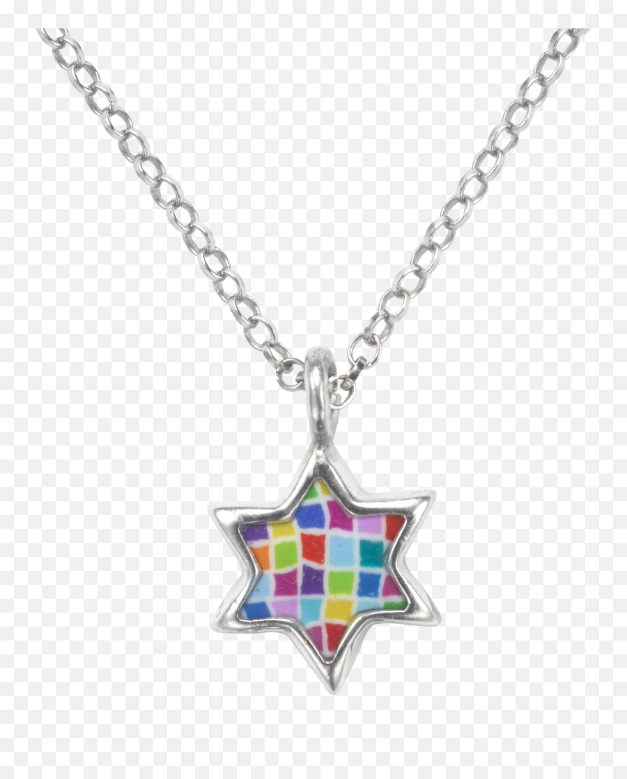 Squares In Star Of David Pendant - Necklace Png,Star Of David Png