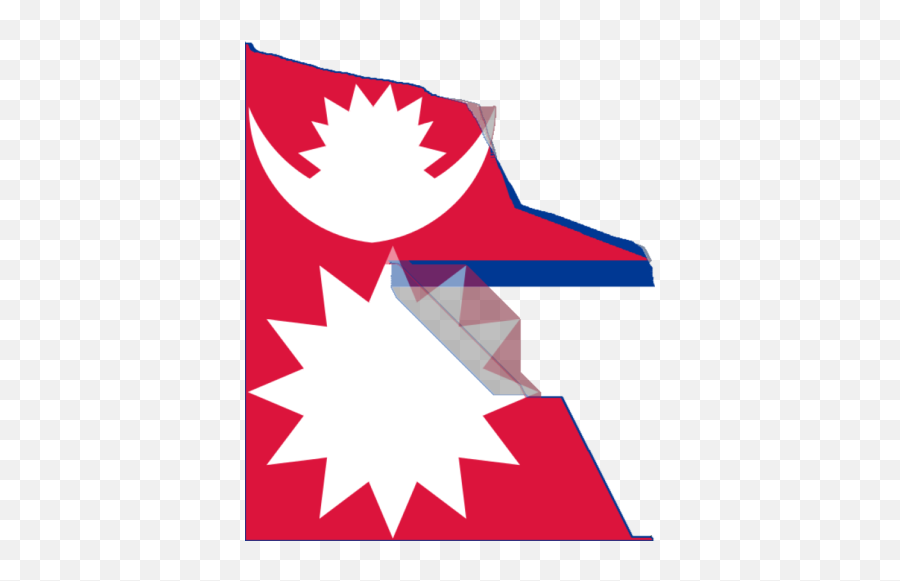 Nepal Flag But I Applied Content - Aware Scaling To It Nepal Flag Sun And Moon Png,Nepal Flag Png