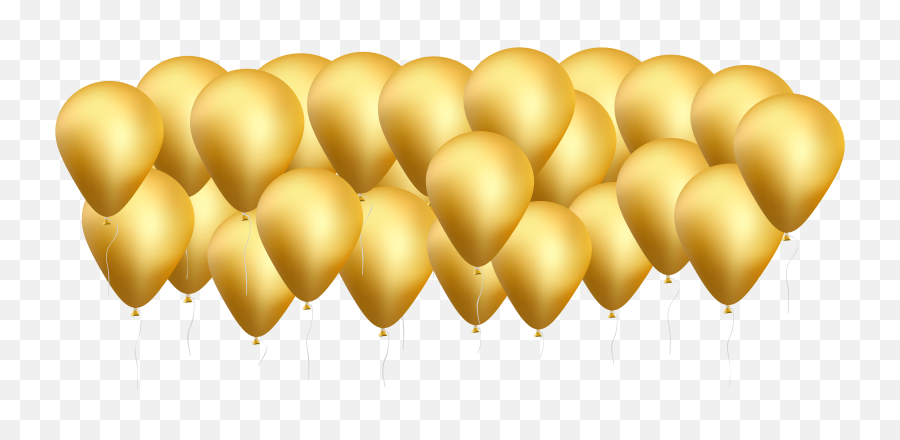 Gold Balloon Transparent Png Clipart - Gold Balloons Clip Art,Yellow Balloon Png