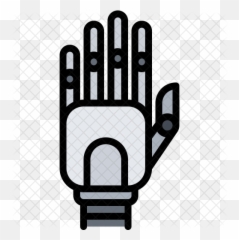 Robotic Hand Icon Of Colored Outline - png