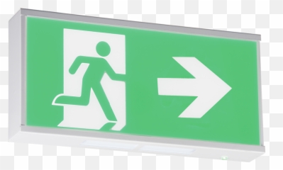 Running Man Legend For Product Emrun With Right Facing Arrow Dfl1emrunr - Exit Sign Png,Running Man Logo