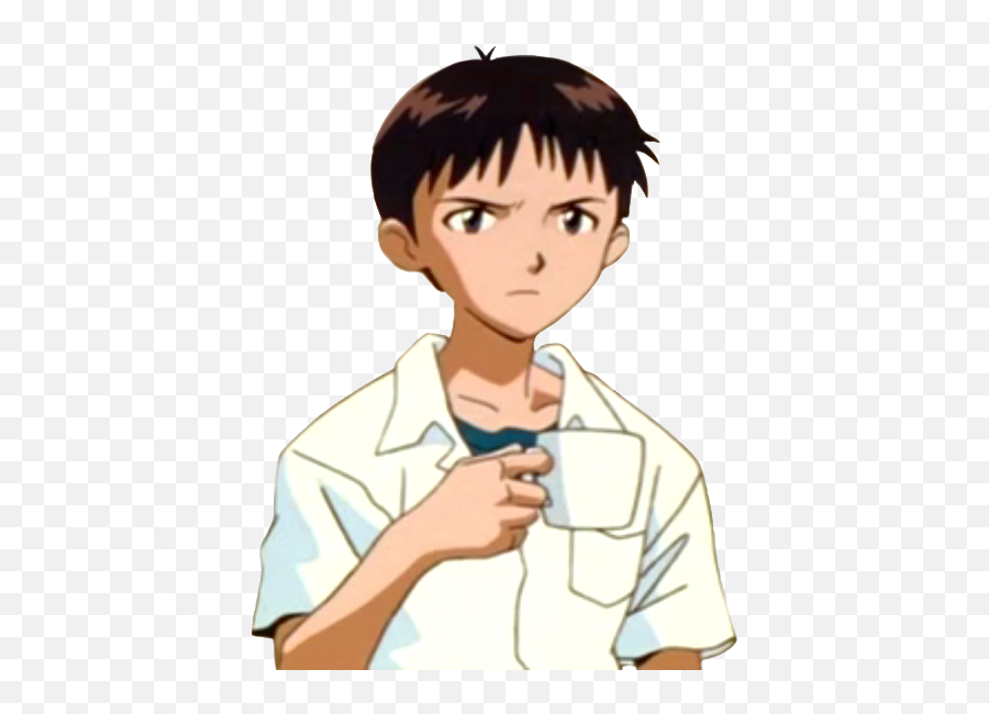 Download Hd Wasnt Gradeaundera A - Shinji Holding A Cup Png,Keemstar Transparent