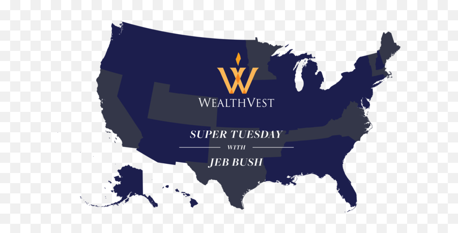 Wealthvests Super Tuesday - Silhouette Of Usa Png,Jeb Bush Png