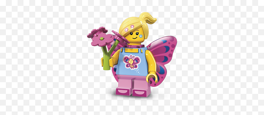 71018 Minifigures Series 17 - Lego Minifigures Butterfly Girl Png,Lego Characters Png