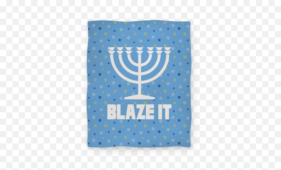 Blaze It Menorah Blankets Lookhuman - Hanukkah Blanket Png,Hanukkah Png