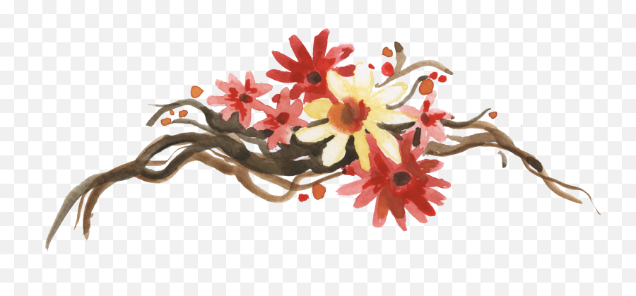 Download Hd Arts Watercolour Flowers Autumn Watercolor - Fall Water Color Flowers Png,Fall Flowers Png