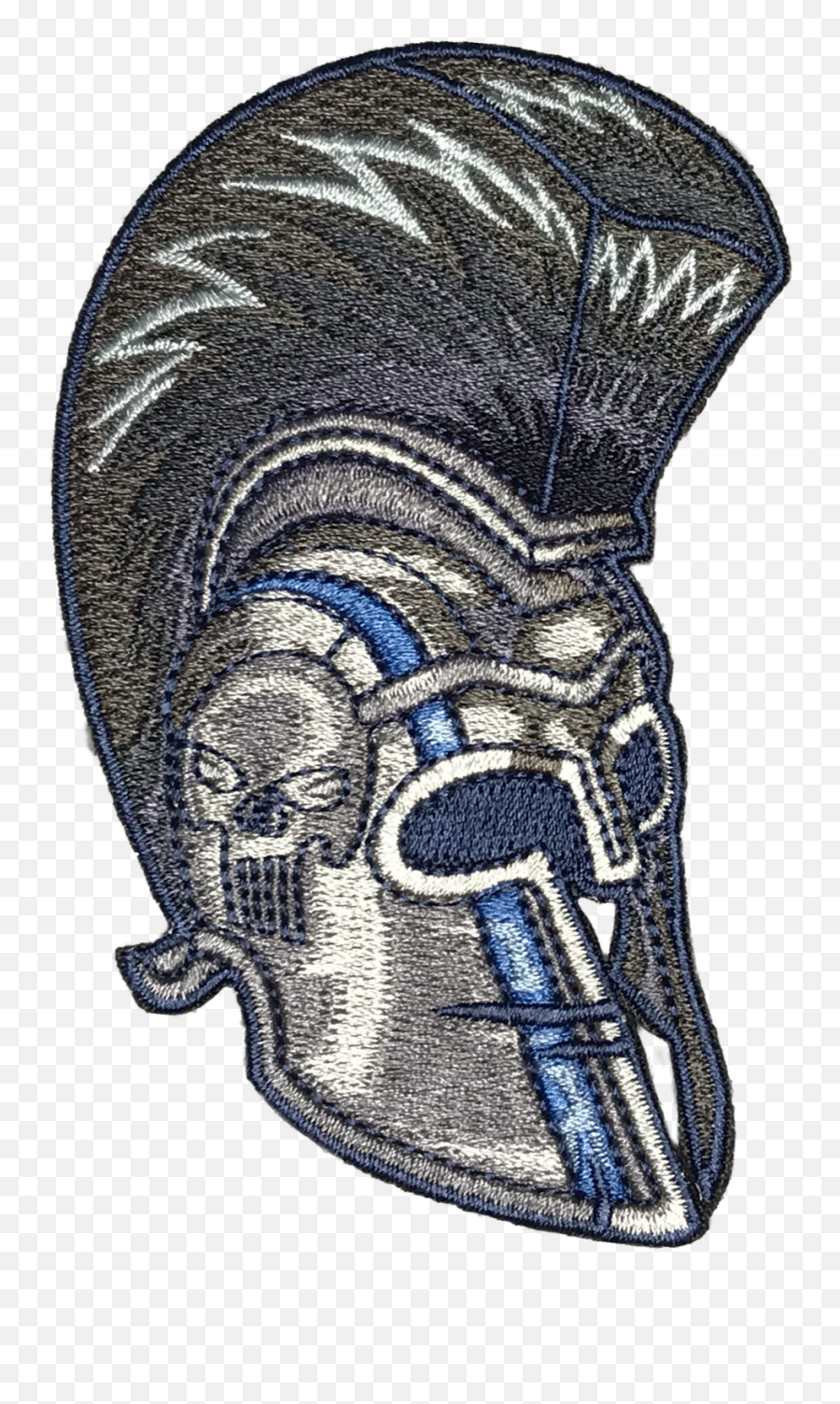 Thin Blue Line Spartan Helmet Embroidered Tactical Morale - Thin Blue Line Spartan Helmet 2020 Png,Spartan Helmet Png