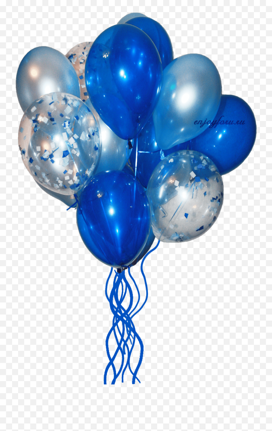 Silver Balloons Png Transparent - Globos Azul Con Plata,Silver Balloons Png