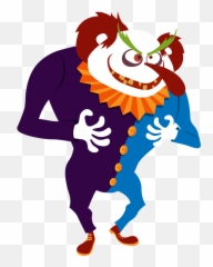Clown Makeup Png Scary Clowns - Transparent Cartoon Creepy Clown,Clown Makeup Png