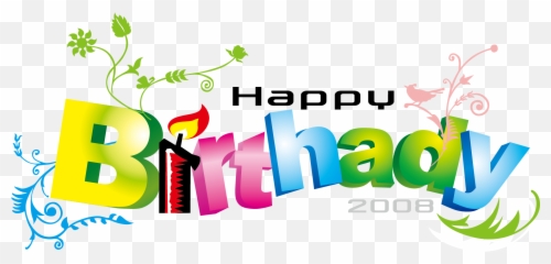 Happy Birthday To You Font - English Color Word Art Vector Png Format Happy Birthday Wishes Png Text,Happy Birthday Png Images