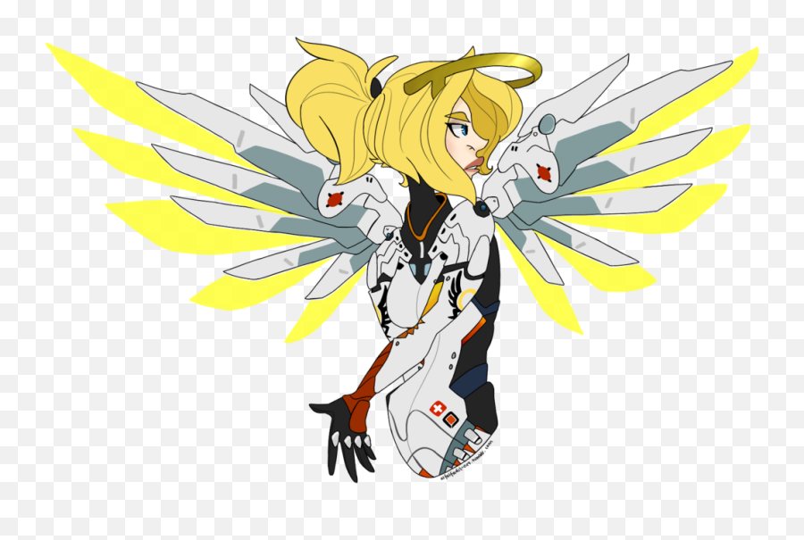 Wallpapersafari By Alfalfadil X - Overwatch Mercy Art Png Overwatch Mercy Gif Transparent Background,Mercy Overwatch Png