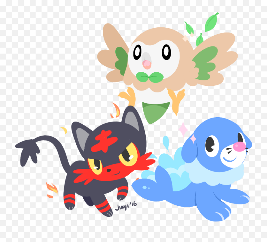 Download Rowlet Litten And Popplio I Canu0027t Choose Between - Cute Popplio Png,Rowlet Png