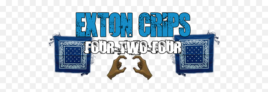 424 Exton Gangster Crips - Mod Exton Avenue Crips Graffiti Png,Crips Logos