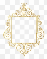 Gold Flourish Frame - Vintage Border png