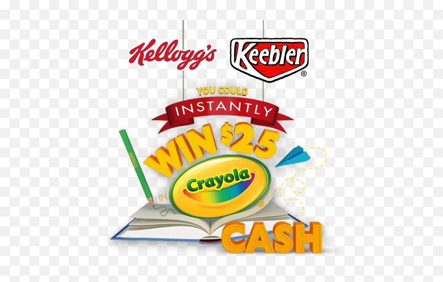 You Could Instantly Win 25 In Crayola Cash - Horizontal Png,Kelloggs Logo Png