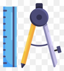 Education School Ruler Compass Free Icon Of - Vertical png