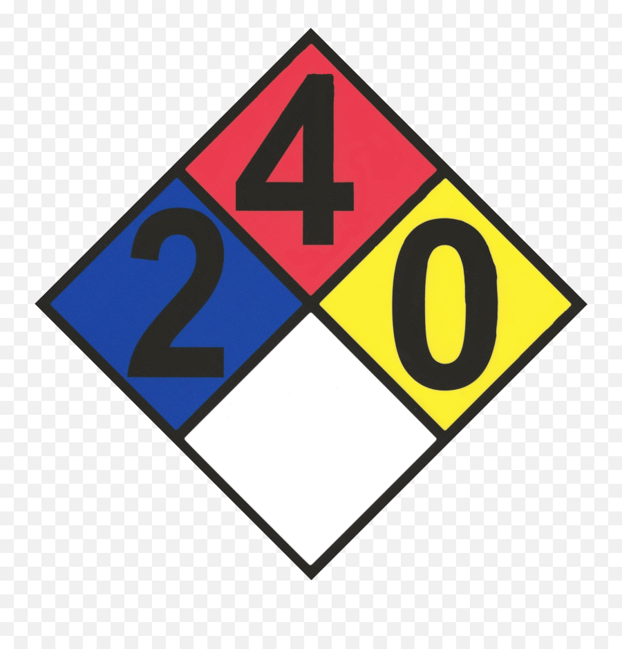 Propane Hazmat Placard For Hazardous - Nfpa Diamond 2 4 0 Png,Propane Icon